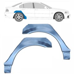 Popravni panel malega zadnjega blatnika za BMW 3 E46 1998-2006 / Levo+Desno / Komplet 6203