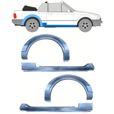 Reparaturni del praga in zadnjega blatnika za Ford Escort 1981-1990  CABRIO / Komplet 12588