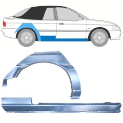 Reparaturni del praga in zadnjega blatnika za Ford Escort 1995-2000 / Desna / CABRIO / Komplet 12589