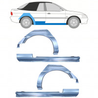 Reparaturni del praga in zadnjega blatnika za Ford Escort 1990-2000  CABRIO / Komplet 12591