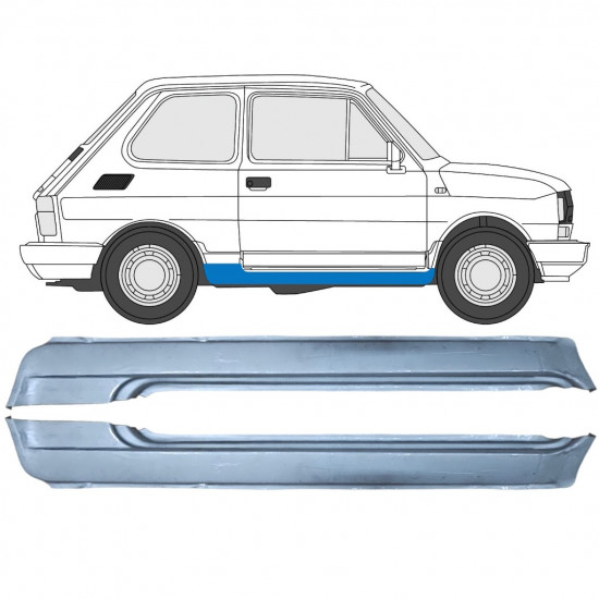 Prag za Fiat 126p 1972-2000 / Levo+Desno / Komplet 9526