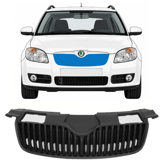Črna Rešetka za Skoda Fabia II 2007-2010 7524