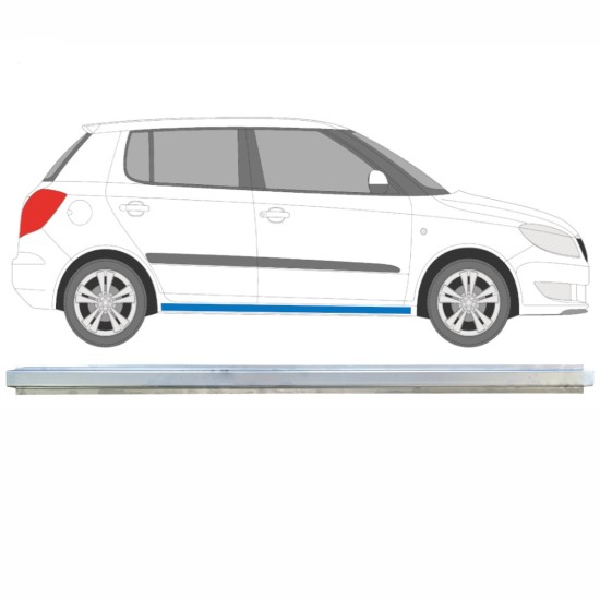 Notranji popravni panel praga za Skoda Fabia II 2007-2015 / Levo = Desno (simetrično) 16892
