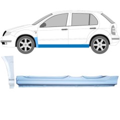 Popravni panel celotnega praga in sprednjega blatnika za Skoda Fabia I 1999-2007 / Leva / Komplet 11168