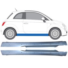 Popravni panel praga z luknjami za Fiat 500 2007-2018 / Levo+Desno / Komplet 12681