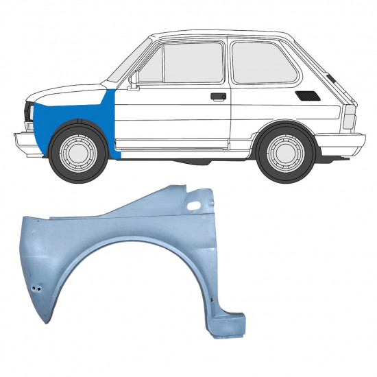 Sprednji blatnik za Fiat 126p 1985-1994 / Leva 7576