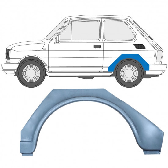 Bok delni za Fiat 126p 1972-2000 / Leva 8872