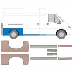 Reparaturni del praga in zadnjega blatnika za Fiat Ducato 1994-2006 / Komplet 5594