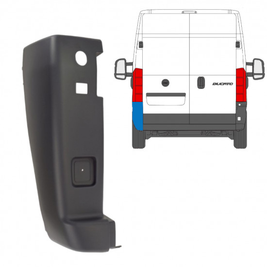 Vogal zadnjega odbijača za Fiat Ducato 2006-2018 / Leva 7307