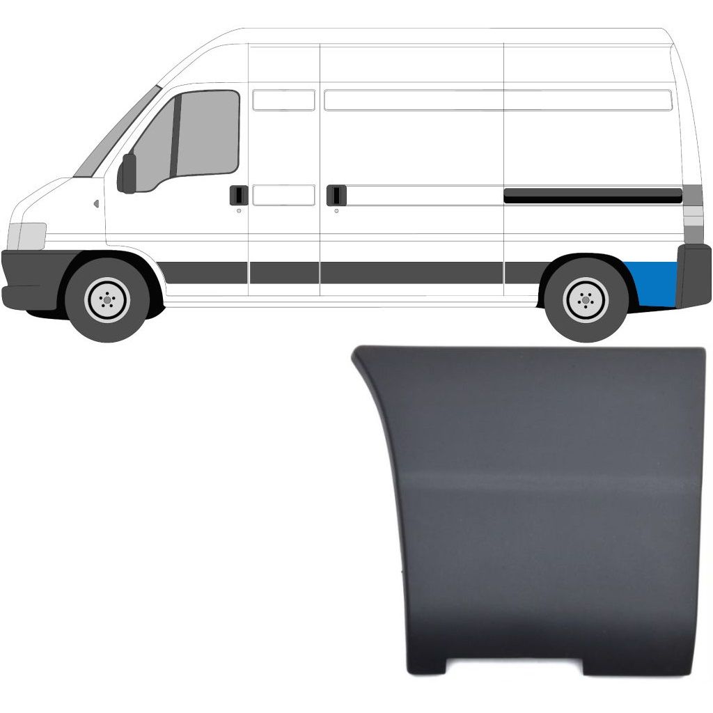 Obloga Stranskega Dela Zadnjega Blatnika Za Fiat Ducato 2002-2006 / Leva 5139