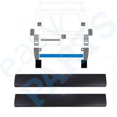 Obloga stranskega dela zadnjih vrat za Fiat Ducato 1994-2002 / Levo+Desno / Komplet 9856