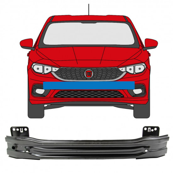 Ojačitev sprednjega odbijača / nosilec za Fiat Tipo 2016- / SEDAN 7561