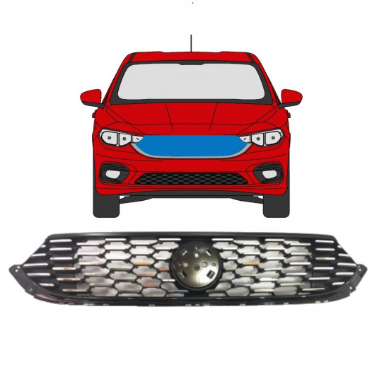 Kromirana Rešetka za Fiat Tipo 2016- 7530