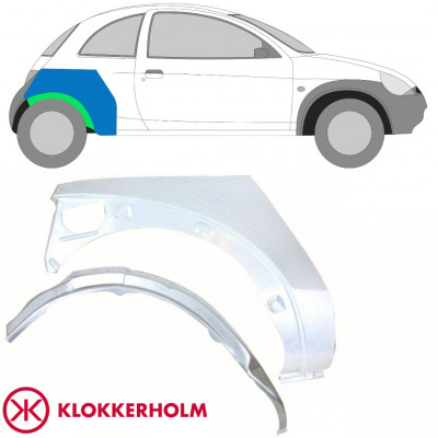 Notranji in zunanji popravni panel zadnjega blatnika za Ford KA 1996-2008 / Desna / Komplet 10775