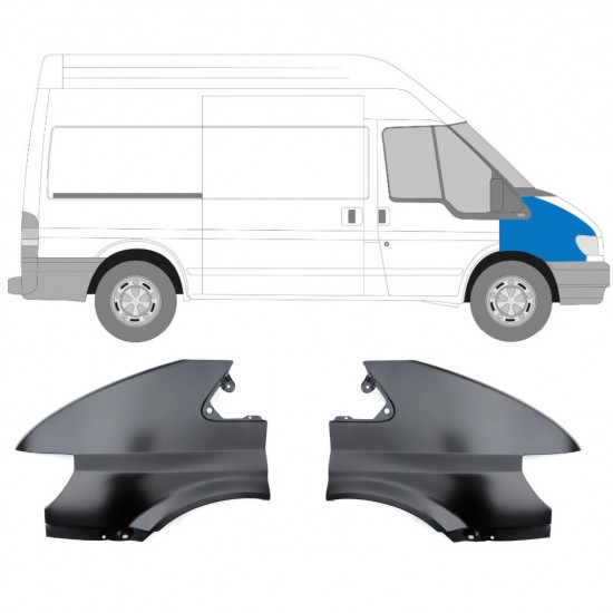 Sprednji blatnik za Ford Transit 2000-2006 / Levo+Desno / Komplet 9703