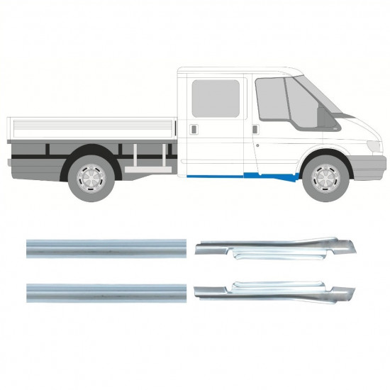 Prag za Ford Transit 2000-2013 / Levo+Desno / Dvojna kabina / Komplet 9698