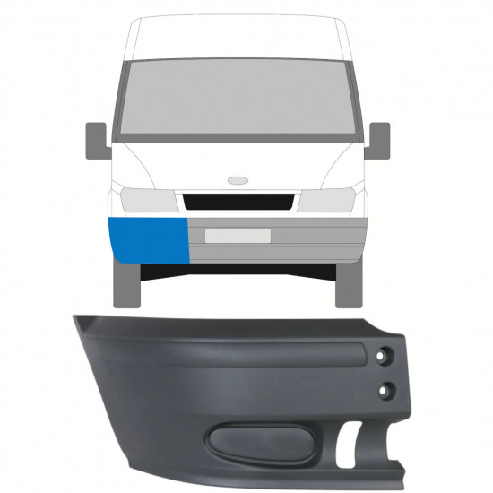 Vogal sprednjega odbijača za Ford Transit 2000-2006 / Desna 8258