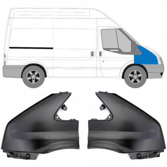 Sprednji blatnik za Ford Transit 2006-2013 / Levo+Desno / Komplet 10541