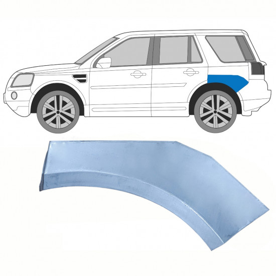 Popravni panel zgornjega dela zadnjega blatnika za Land Rover Freelander 2006-2015 / Leva 8962