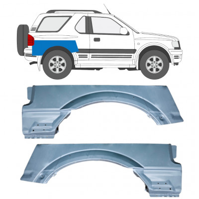 Popravni panel zgornjega dela zadnjega blatnika za Opel Frontera B 1999-2002 / Leva / Desna / Levo+Desno / Komplet 12836