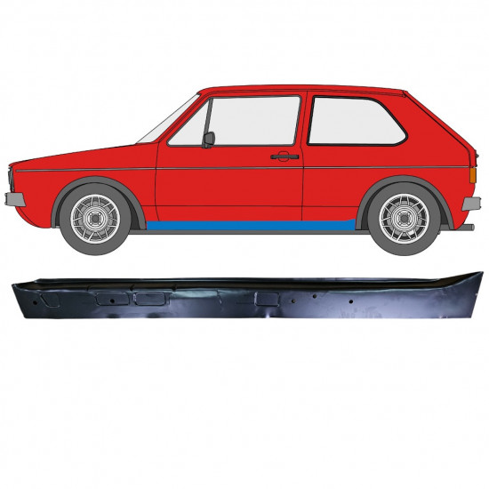 Notranji popravni panel praga za VW Golf 1 1974- / Leva 10908