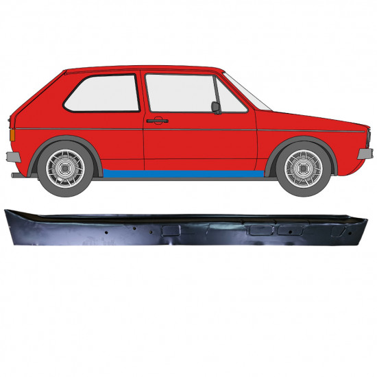 Notranji popravni panel praga za VW Golf 1 1974- / Desna 10907