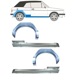 Reparaturni del praga in zadnjega blatnika za Volkswagen Golf 1 1974-1985 / CABRIO / Komplet 12579