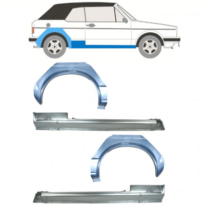 Reparaturni del praga in zadnjega blatnika za VW Golf 1 1979-1993 CABRIO / Komplet 12579