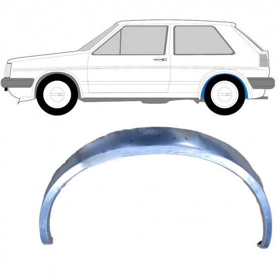 Notranji popravni panel zadnjega blatnika za VW Golf 2 1982- / Leva 7846