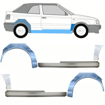 Popravni panel praga + sprednji + zadnji blatnik za VW Golf 3 1993-1998  CABRIO / Komplet 12569