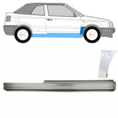 Popravni panel praga in sprednjega blatnika za Volkswagen Golf 3 1991-1998 / Desna / CABRIO / Komplet 10200