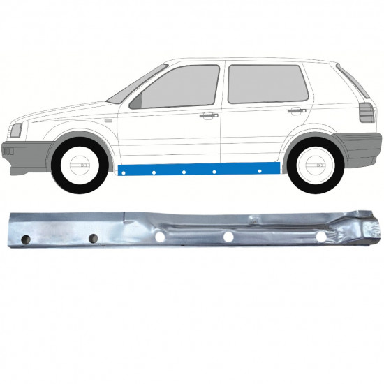 Notranji popravni panel praga za Volkswagen Golf 3 1991- / Leva 12508