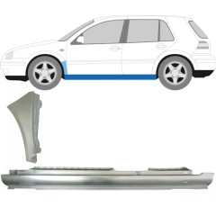 Popravni panel celotnega praga in sprednjega blatnika za Volkswagen Golf 4 1997-2006 / Leva / Komplet 8728