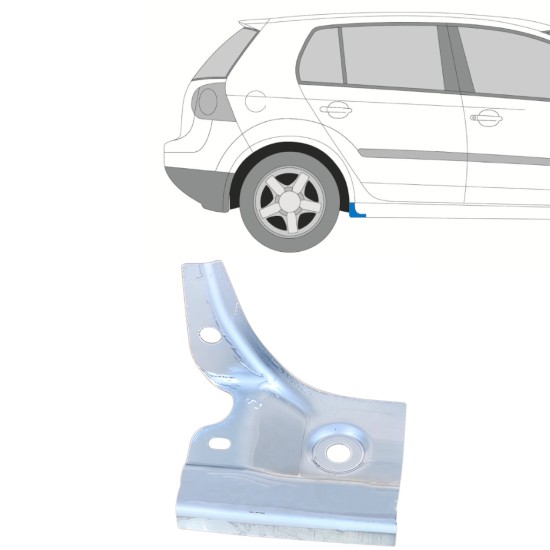 Popravni panel praga pod vrati za Volkswagen Golf 5 2003-2009 / Desna 16112