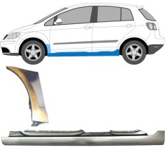 Popravni panel celotnega praga in sprednjega blatnika za Volkswagen Golf Plus 2005-2013 / Leva / Komplet 10381