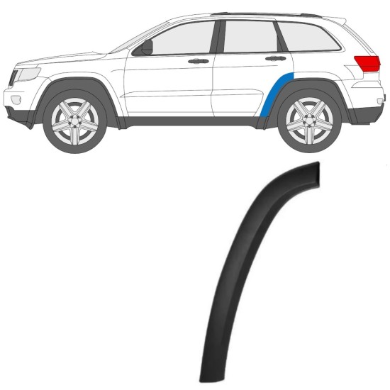 Obloga stranskega dela zadnjega blatnika za Jeep Grand Cherokee 2010-2021 / Leva 15852