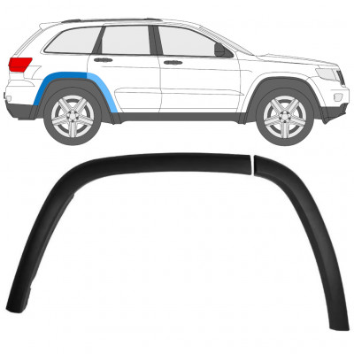 Obloga stranskega dela zadnjega blatnika za Jeep Grand Cherokee 2010-2021 / Desna / Komplet 12950