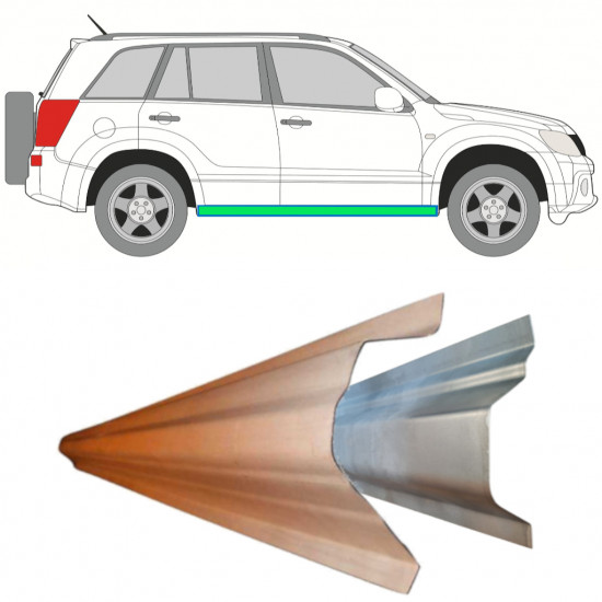 Popravni panel notranjega in zunanjega praga za Suzuki Grand Vitara 2005-2012 / Levo = Desno (simetrično) 11490