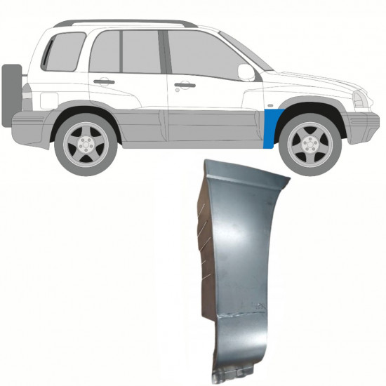 Popravni panel prednjega blatnika za Suzuki Grand Vitara 1997-2005 / Desna 10124