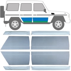 Notranji in zunanji popravni panel sprednjih in zadnjih vrat za Mercedes G-Class W460 W461 W463 1979-2017 / Levo+Desno / Komplet 9471
