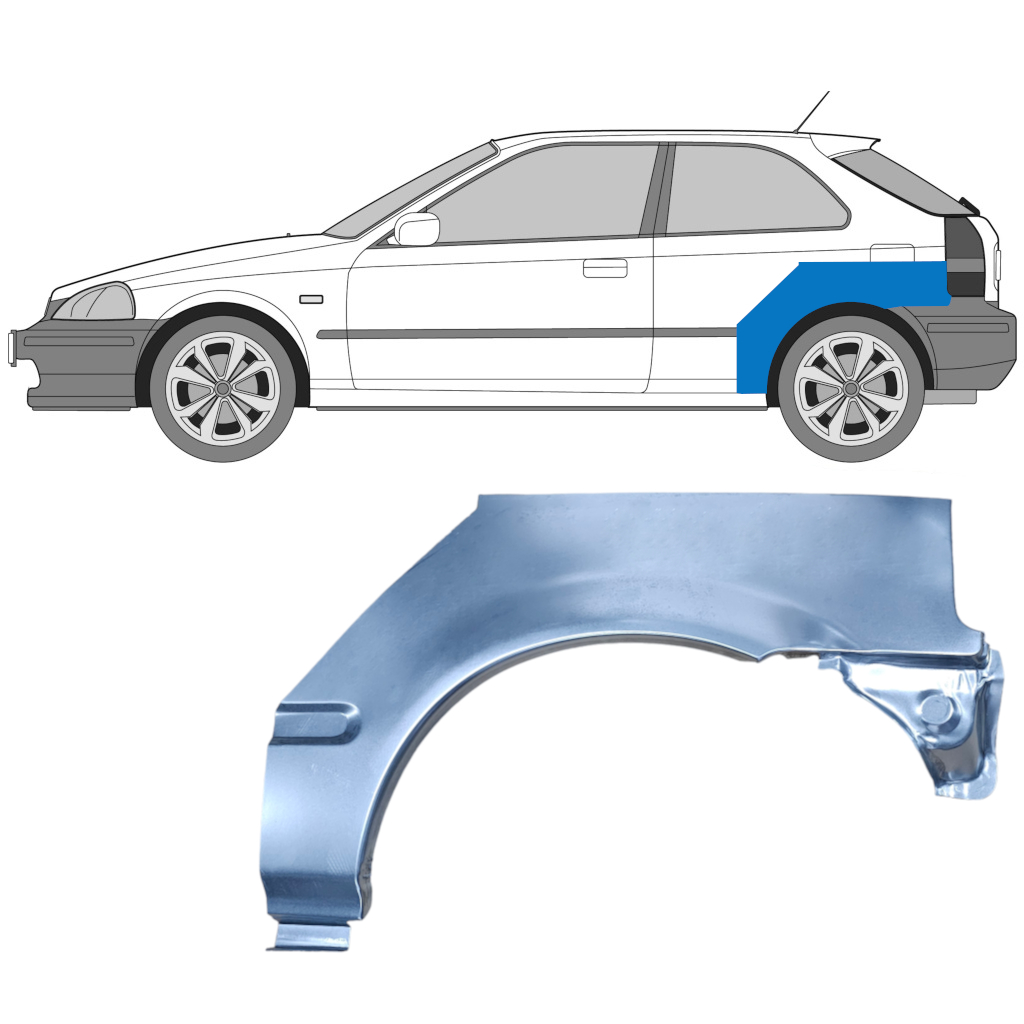 Bok Delni Za Honda Civic Ej Ek 1995-2001 / Leva 5126