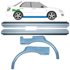 Reparaturni del praga in zadnjega blatnika za Subaru Impreza GD GG 2000-2007 / Levo+Desno / Komplet 10666