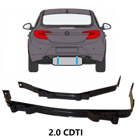 Trakovi za pritrditev rezervoarja goriva za Opel Insignia 2008-2017 17019
