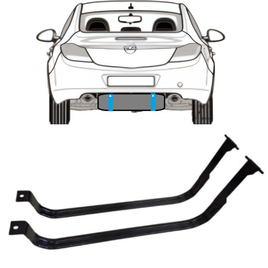 Trakovi za pritrditev rezervoarja goriva za Opel Insignia 2008-2017 15991