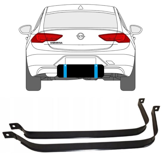 Trakovi za pritrditev rezervoarja goriva za Opel Insignia 2017-2022 15115