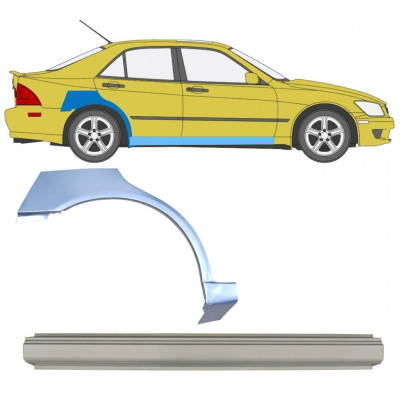 Reparaturni del praga in zadnjega blatnika za Lexus IS 200 1998-2005 / Desna / Komplet 10315