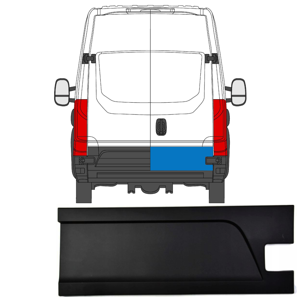 Obloga Stranskega Dela Zadnjih Vrat Za Iveco Daily 2014-2019 / Desna 7873