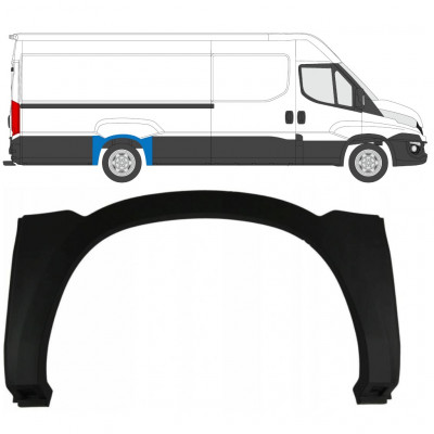 Obloga stranskega dela zadnjega blatnika za Iveco Daily 2014-2019 / Levo = Desno (simetrično) 7885