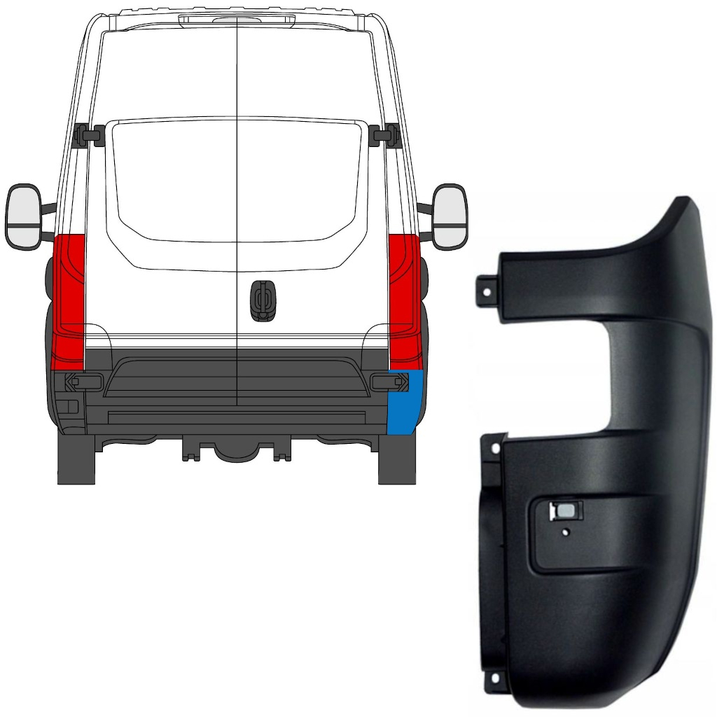 Vogal Zadnjega Odbijača Za Iveco Daily 2014-2016 / Desna 7886