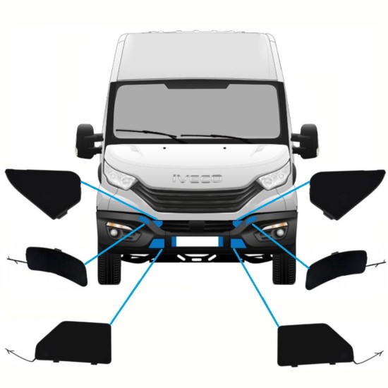 Sprednji vlečni kavelj odbijača za Iveco Daily 2014-2016 / Komplet 10292